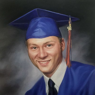 Hand Painted Oil Painting Of Graduation Man from Photos - myDaVinci